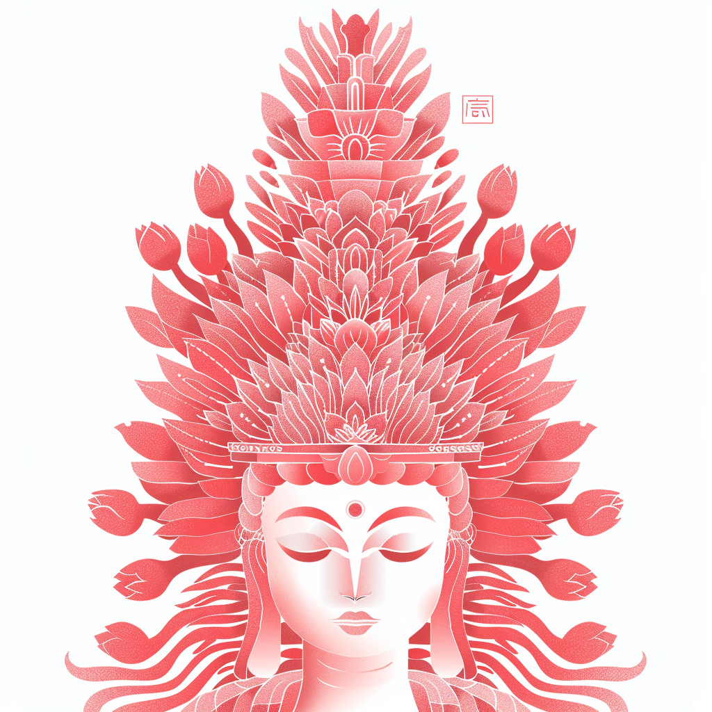 Buddha cartoon majestic Expressive surreal Vinyl Decal Sticker for Car, Laptop, Tumbler and more # F016971