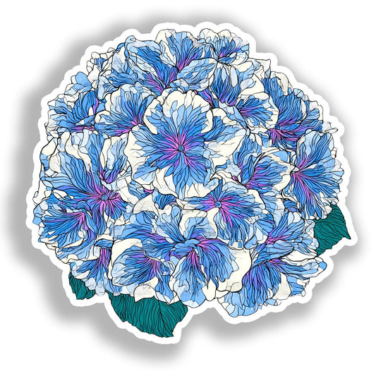 Hydragea Flower Vinyl Decal Sticker for Car, Laptop, Tumbler and more # A019452-4" x 4"