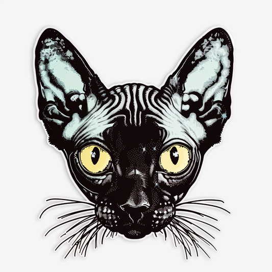Sphynx Cat Vinyl Decal Sticker for Car, Laptop, Tumbler and more # F07559