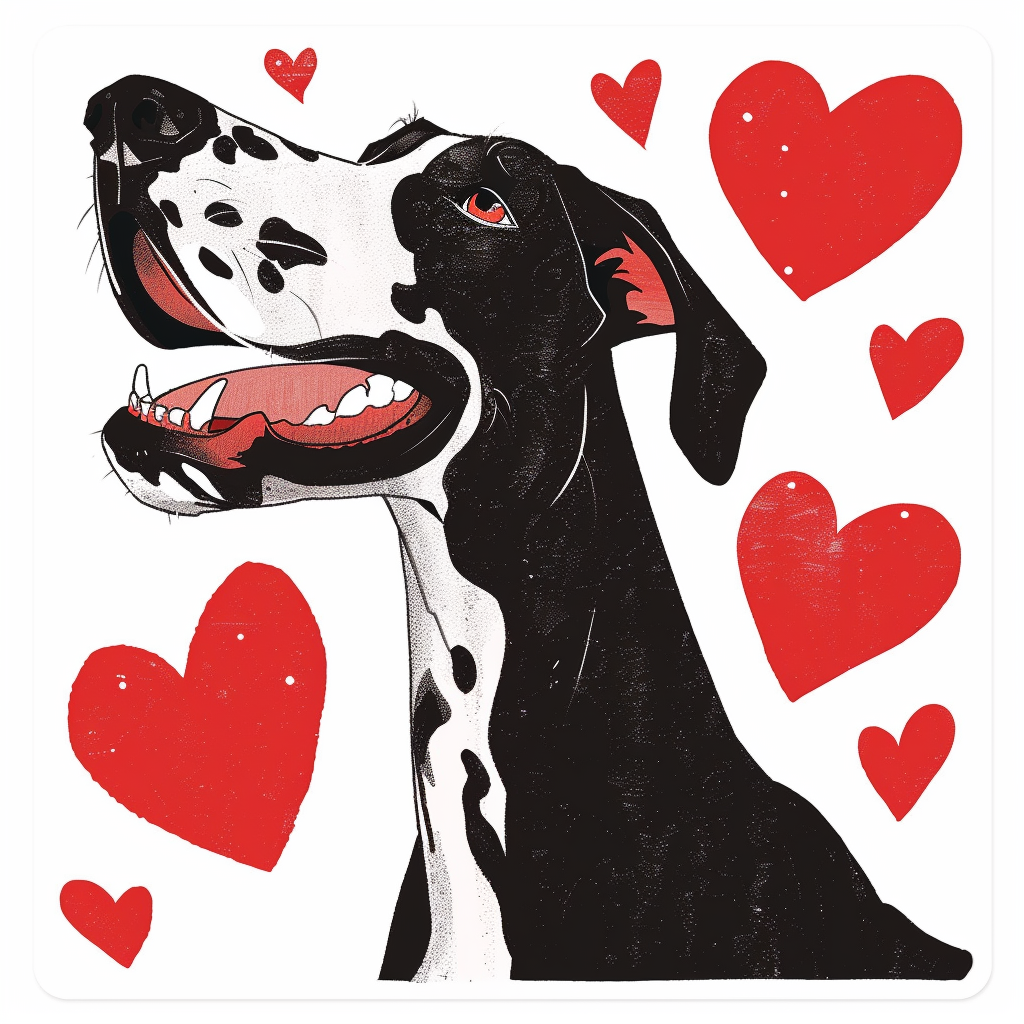 Great Dane Dog Expressive surreal Vinyl Decal Sticker for Car, Laptop, Tumbler and more # F022765