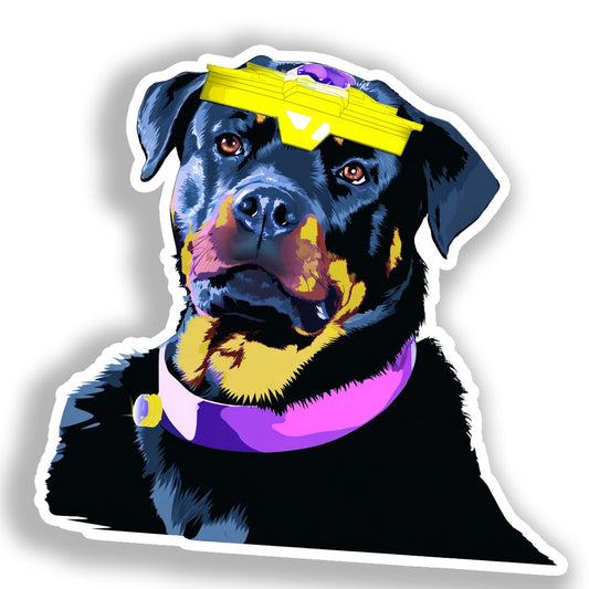 Rottweiler Dog Vinyl Decal Sticker for Car, Laptop, Tumbler and more # A017997-4" x 4"