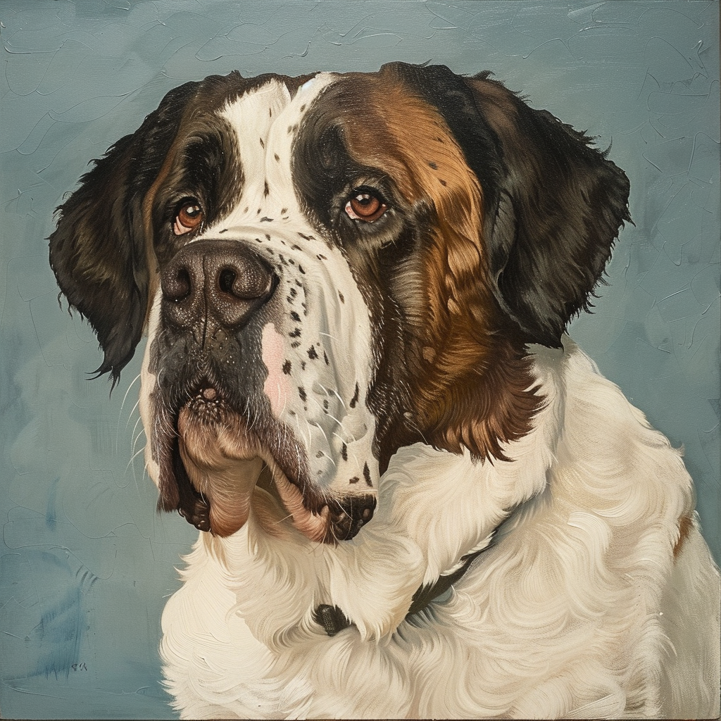 Saint Bernard Expressive surreal Vinyl Decal Sticker for Car, Laptop, Tumbler and more # F023490