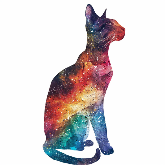 Abyssinian Cat astronaut majestic Expressive surreal Vinyl Decal Sticker for Car, Laptop, Tumbler and more # F021171-4" x 4"