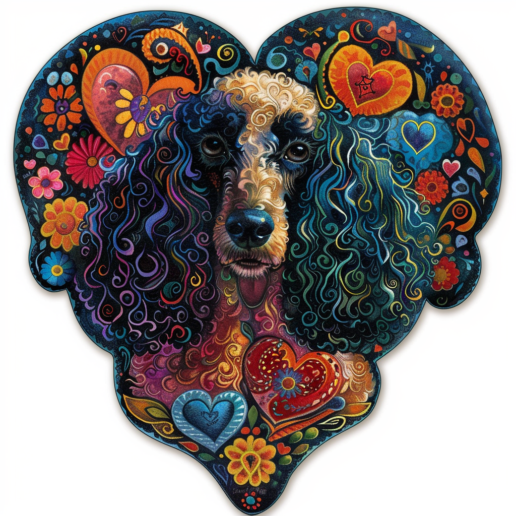 Poodle Dog heartcore Vinyl Decal Sticker for Car, Laptop, Tumbler and more # F012267