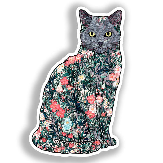 Chartreux Cat Vinyl Decal Sticker for Car, Laptop, Tumbler and more # A018874-4" x 4"