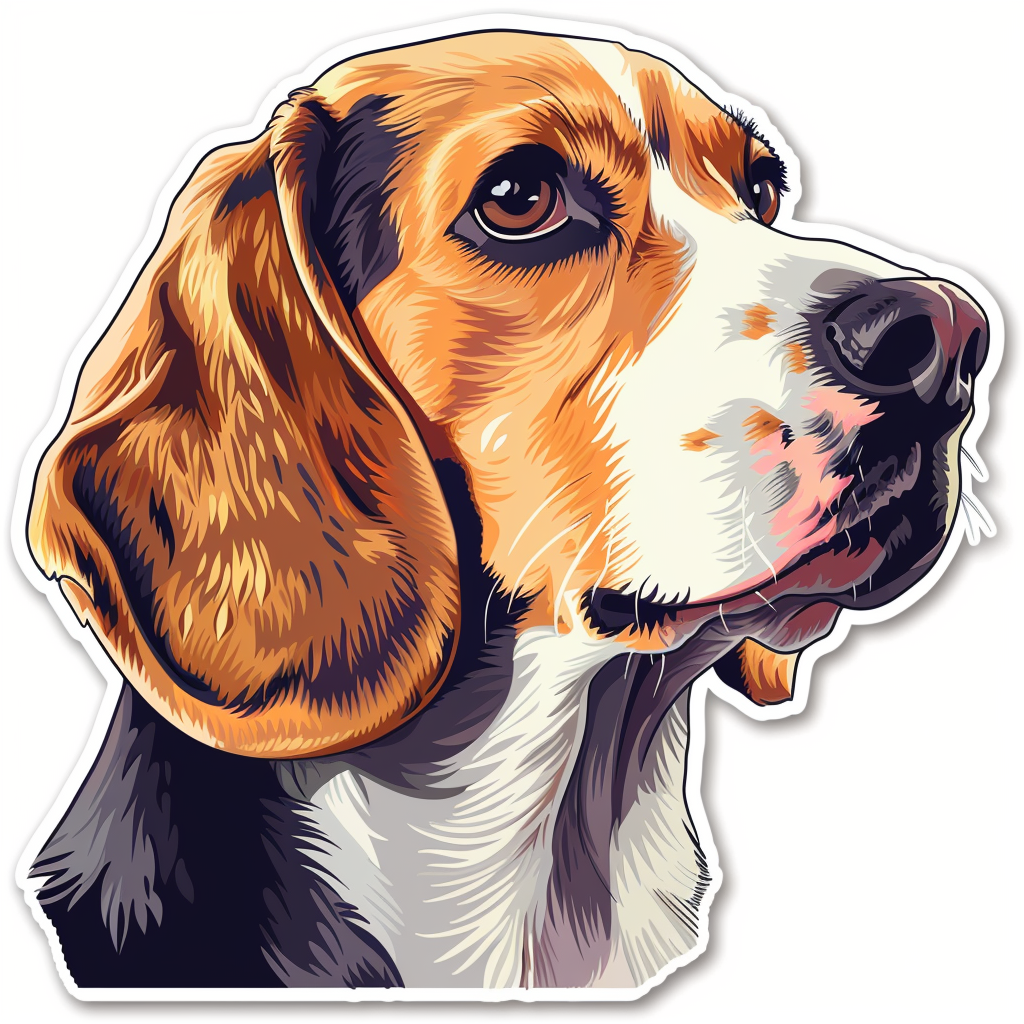 Beagle dog Vinyl Decal Sticker for Car, Laptop, Tumbler and more # F011774