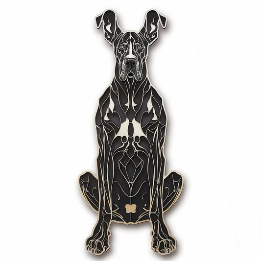 Adorable Great Dane Dog Expressive surreal Vinyl Decal Sticker for Car, Laptop, Tumbler and more # F018043