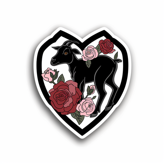 Goat majestic Expressive surreal Vinyl Decal Sticker for Car, Laptop, Tumbler and more # F020724-4" x 4"