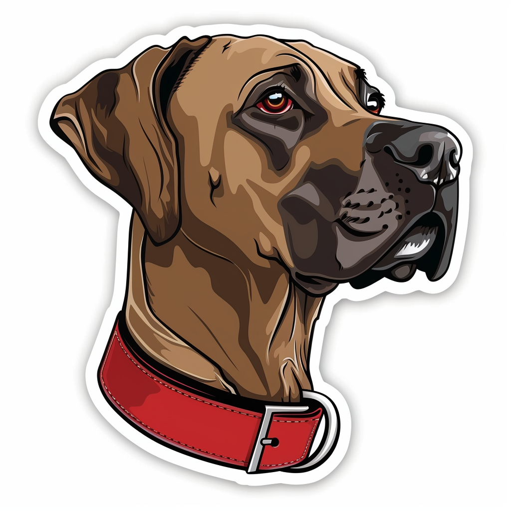 Great Dane Dog Expressive surreal Vinyl Decal Sticker for Car, Laptop, Tumbler and more # F022879