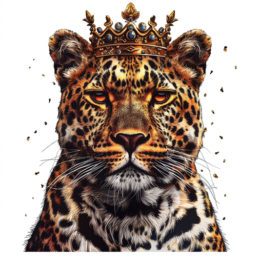 Leopard majestic Expressive surreal Vinyl Decal Sticker for Car, Laptop, Tumbler and more # F022475