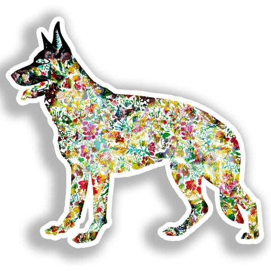 German Shepherd Dog Vinyl Decal Sticker for Car, Laptop, Tumbler and more # A019577-4" x 4"