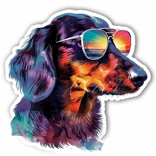 Dachshund Dog Vinyl Decal Sticker for Car, Laptop, Tumbler and more # F013007