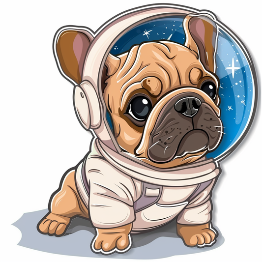 Bulldog Dog majestic Expressive surreal Vinyl Decal Sticker for Car, Laptop, Tumbler and more # F017694