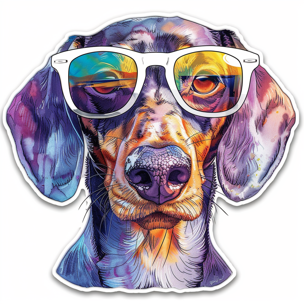 Dachshund Dog Vinyl Decal Sticker for Car, Laptop, Tumbler and more # F012999