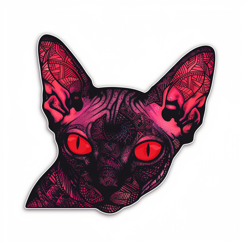 Sphynx Cat Vinyl Decal Sticker for Car, Laptop, Tumbler and more # F010072