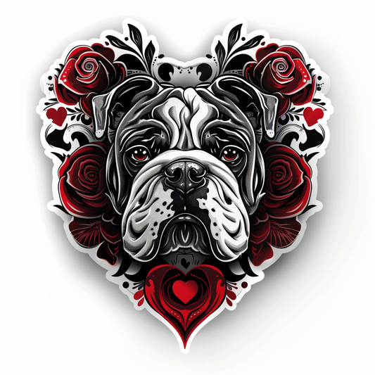 Bulldog Dog majestic Expressive surreal Vinyl Decal Sticker for Car, Laptop, Tumbler and more # F017422