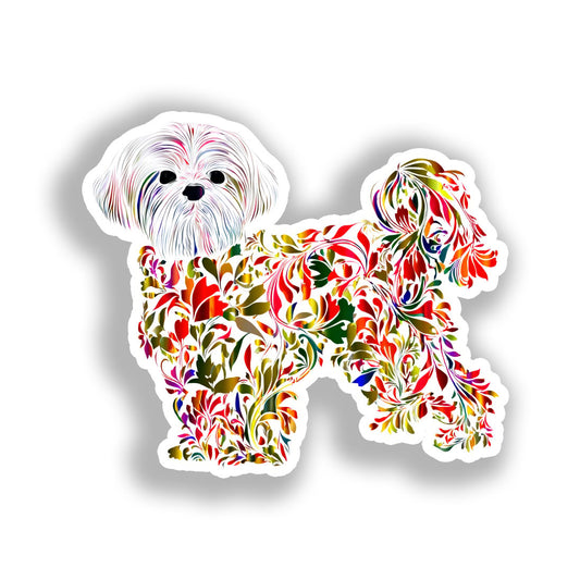 Maltese Dog Vinyl Decal Sticker for Car, Laptop, Tumbler and more # A019406-4" x 4"
