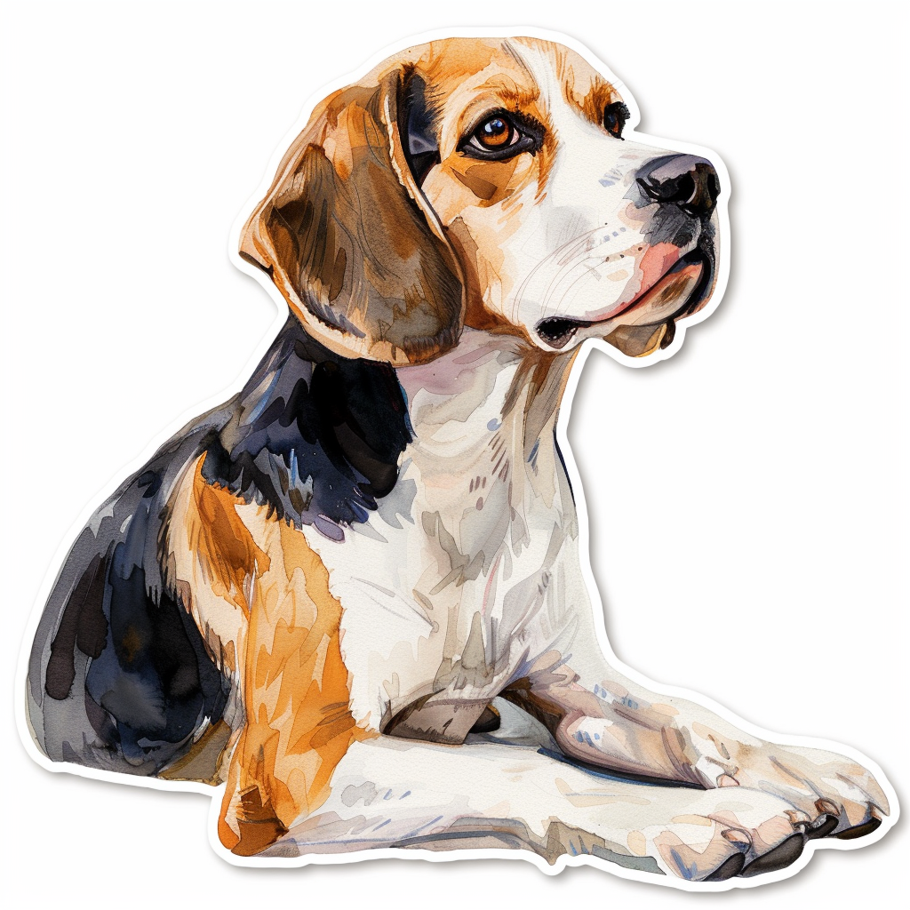Beagle Dog Vinyl Decal Sticker for Car, Laptop, Tumbler and more # F07250