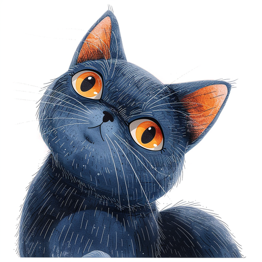 Russian Blue cat Vinyl Decal Sticker for Car, Laptop, Tumbler and more # F07588