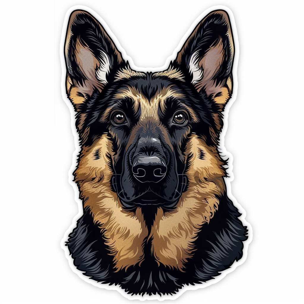 German Shepherd Dog Vinyl Decal Sticker for Car, Laptop, Tumbler and more # F011652