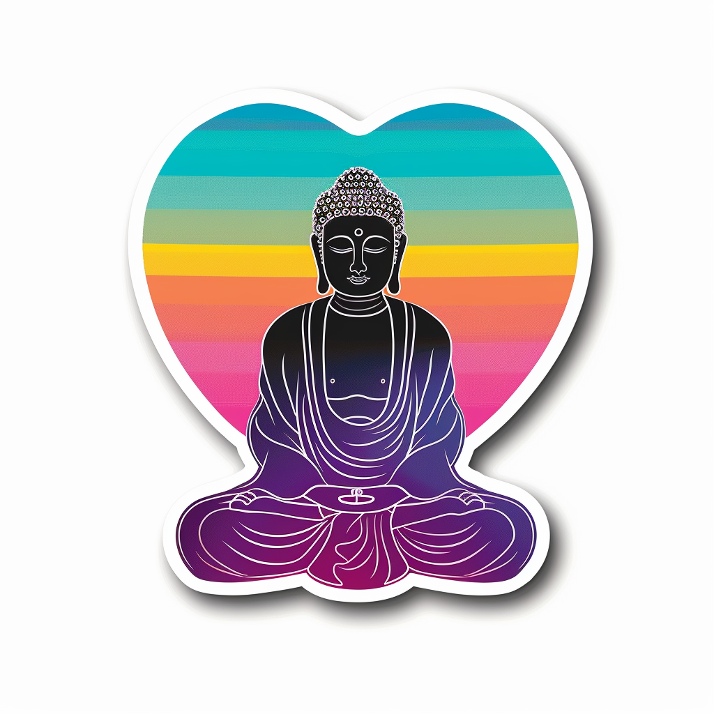 Buddha majestic Expressive surreal Vinyl Decal Sticker for Car, Laptop, Tumbler and more # F017081