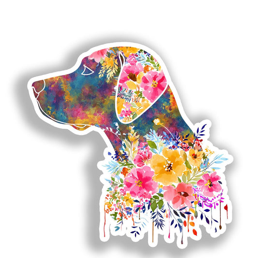 Labrador Retriever Dog Vinyl Decal Sticker for Car, Laptop, Tumbler and more # A019475-4" x 4"