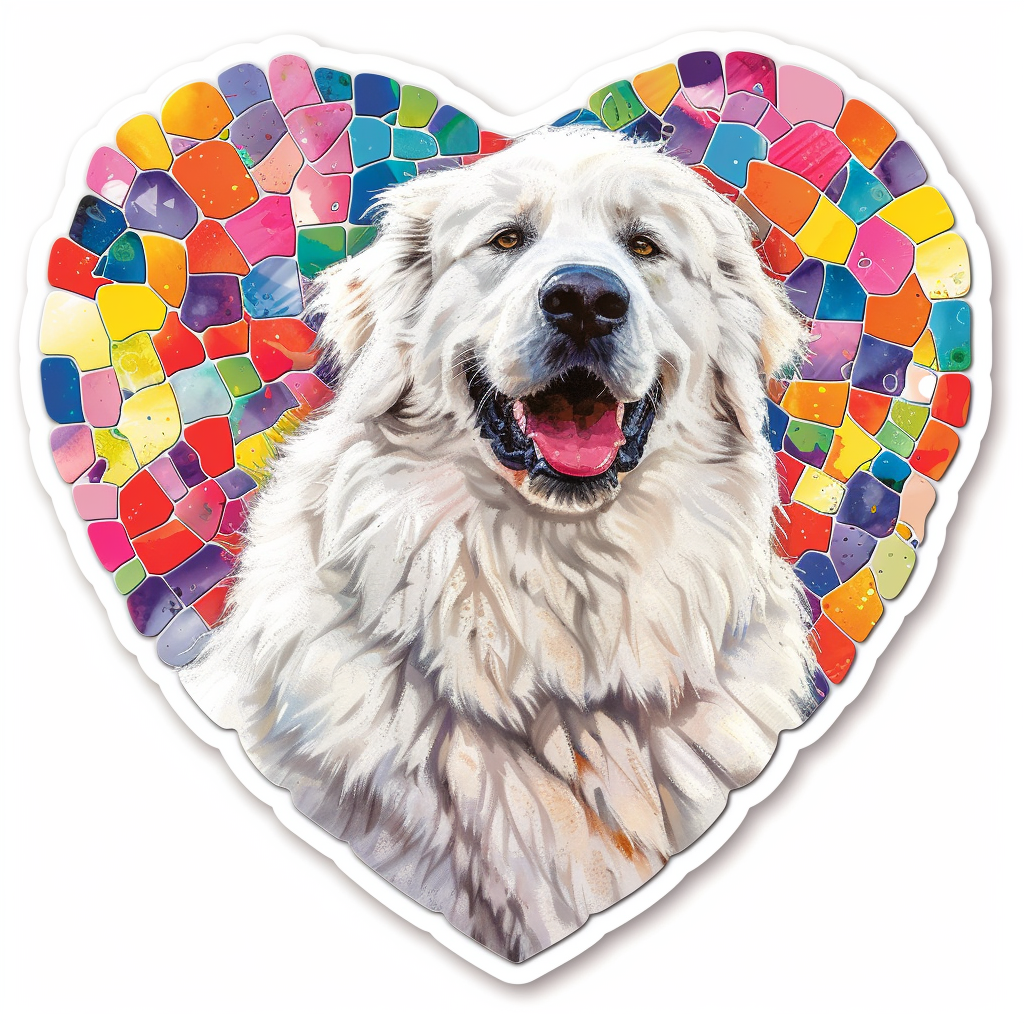 Sticker of Great Pyrenees dog  Vinyl Decal Sticker for Car, Laptop, Tumbler and more # F023653