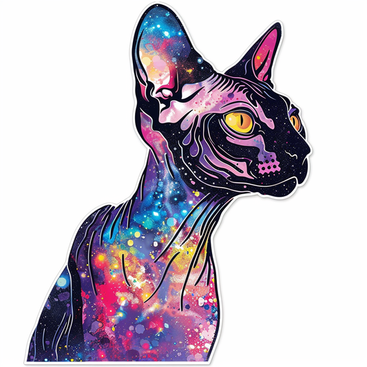 Sphynx Cat Vinyl Decal Sticker for Car, Laptop, Tumbler and more # F010126