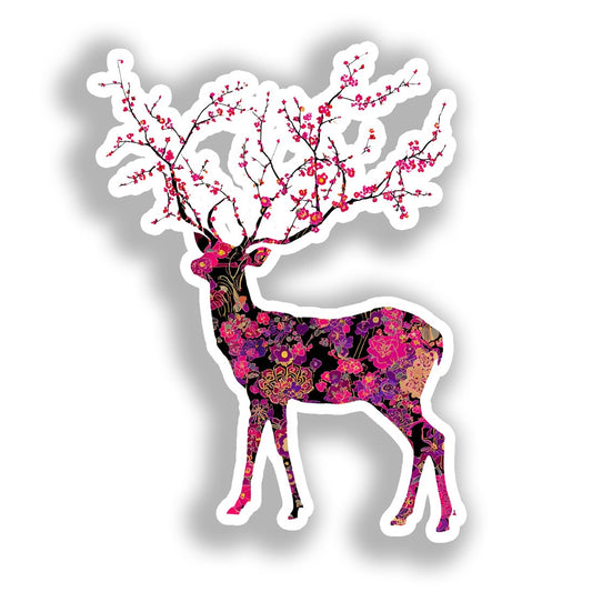 Deer Vinyl Decal Sticker for Car, Laptop, Tumbler and more # A018598-4" x 4"