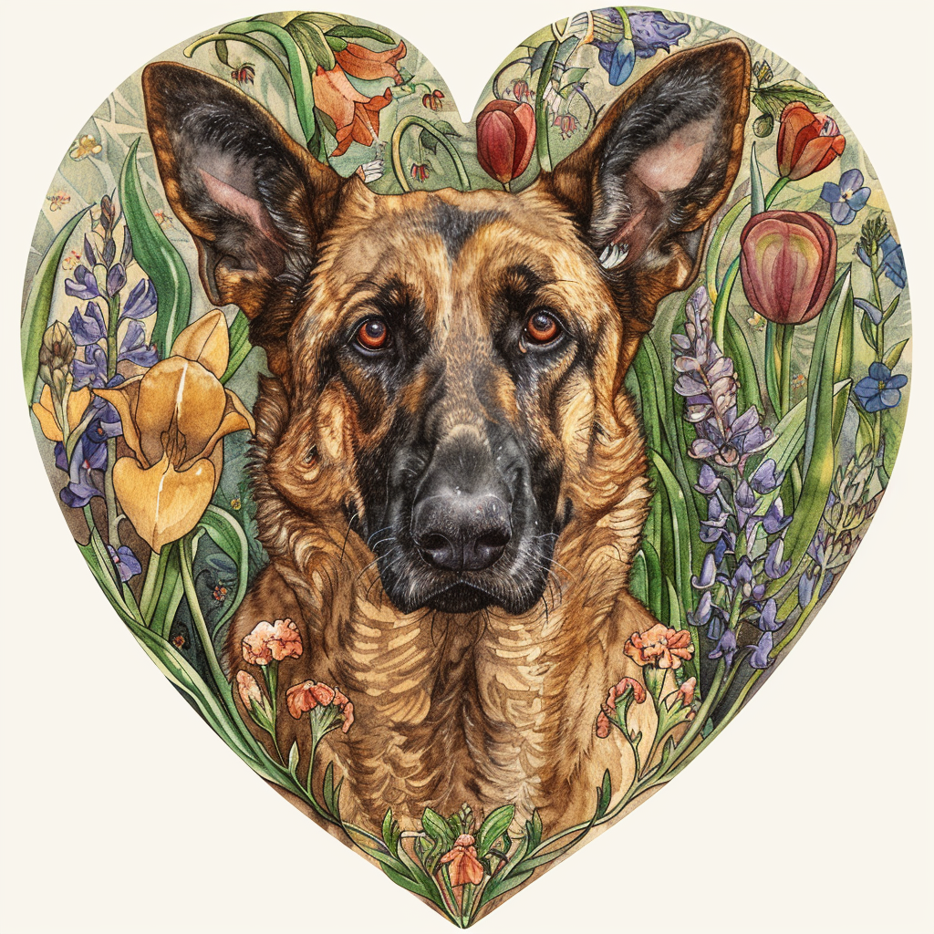 German Shepherd Dog Vinyl Decal Sticker for Car, Laptop, Tumbler and more # F011310