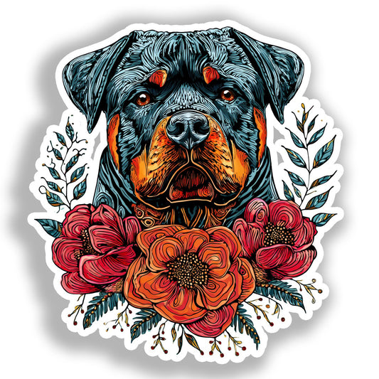 Rottweiler Dog Vinyl Decal Sticker for Car, Laptop, Tumbler and more # A018233-4" x 4"