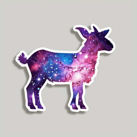 Goat majestic Expressive surreal Vinyl Decal Sticker for Car, Laptop, Tumbler and more # F020670-4" x 4"