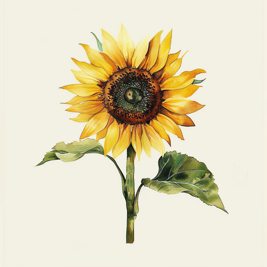 Sunflower flower majestic Expressive surreal Vinyl Decal Sticker for Car, Laptop, Tumbler and more # F023017