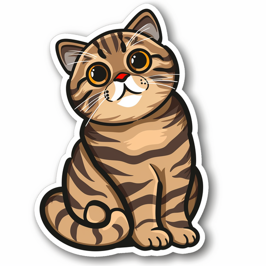 Scottish Fold cat Vinyl Decal Sticker for Car, Laptop, Tumbler and more # F07586