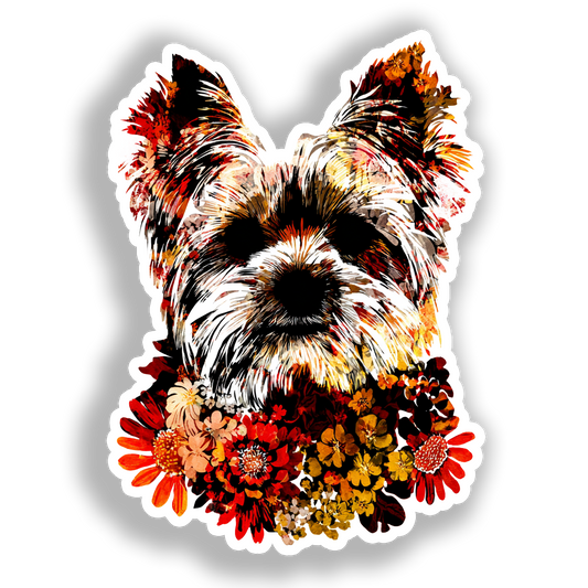 Yorkshire Terrier Dog Vinyl Decal Sticker for Car, Laptop, Tumbler and more # A017118-4" x 4"