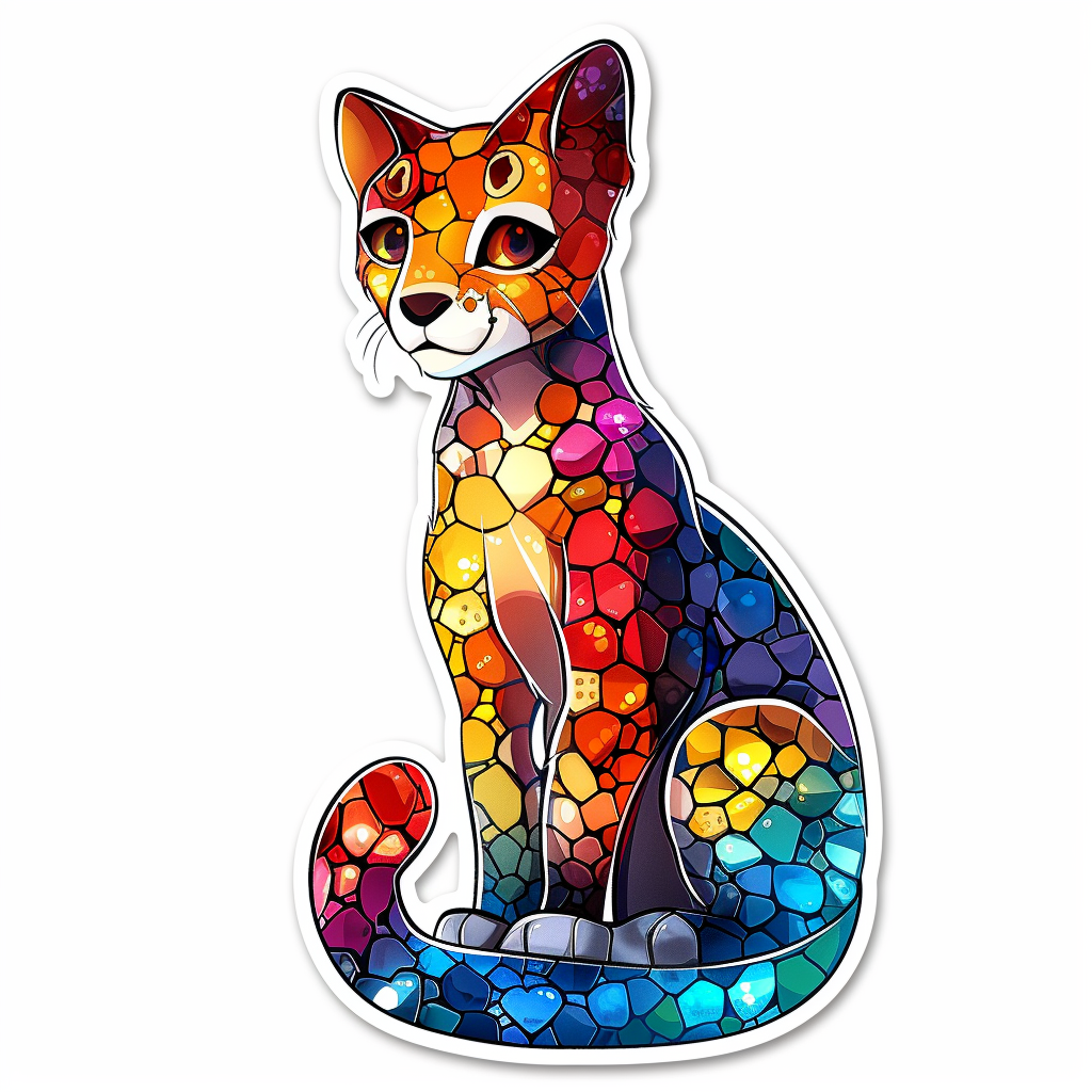 Leopard majestic Expressive surreal Vinyl Decal Sticker for Car, Laptop, Tumbler and more # F022622