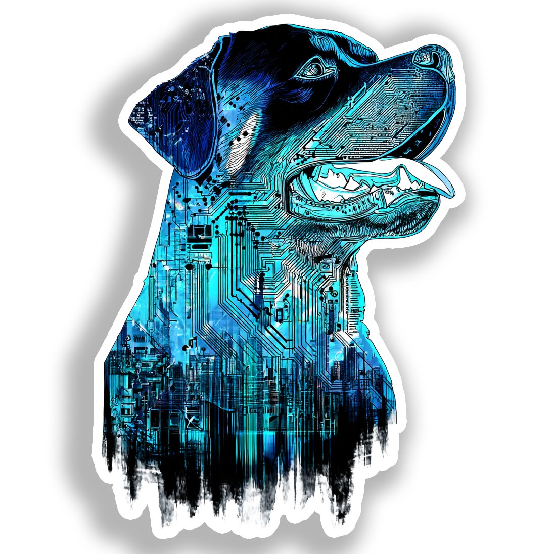 Rottweiler Dog Vinyl Decal Sticker for Car, Laptop, Tumbler and more # A018311-4" x 4"