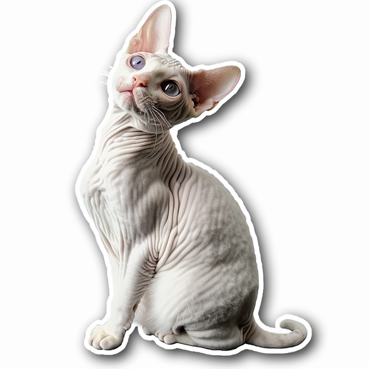 Devon Rex Cat Vinyl Decal Sticker for Car, Laptop, Tumbler and more # F09786