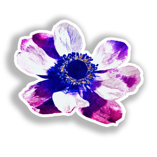 Anemone Flower Vinyl Decal Sticker for Car, Laptop, Tumbler and more # A018744-4" x 4"