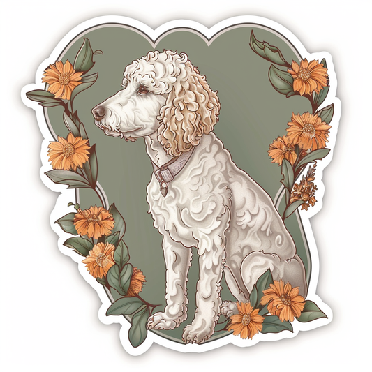 Poodle Dog heartcore Vinyl Decal Sticker for Car, Laptop, Tumbler and more # F012342