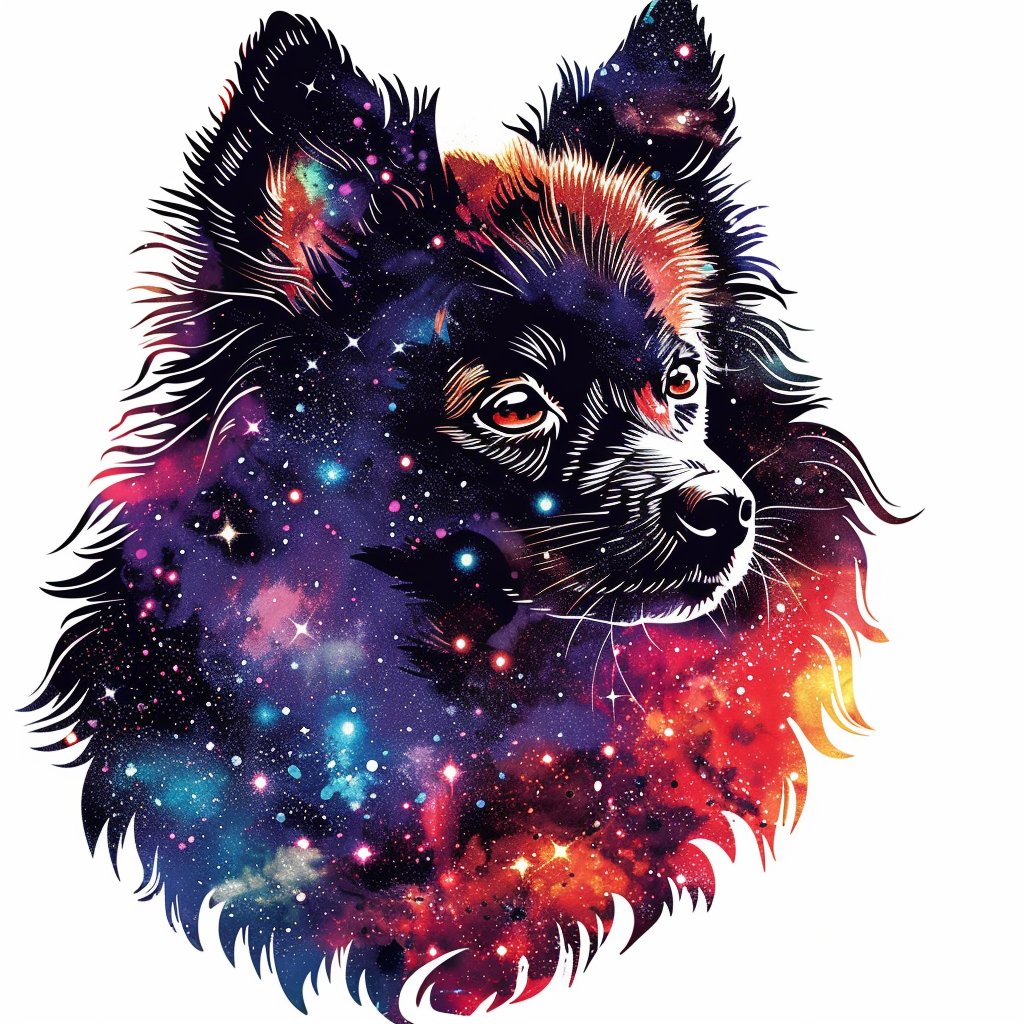 Sticker of a Pomeranian Dog galaxy majestic Expressive surreal Vinyl Decal Sticker for Car, Laptop, Tumbler and more # F013928