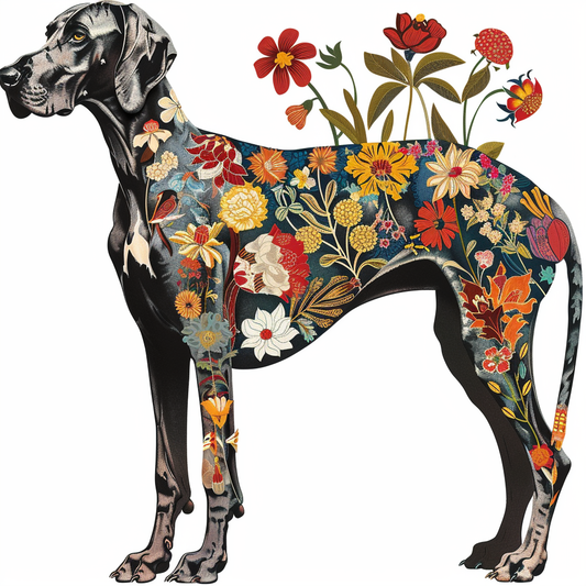 Adorable Great Dane Dog Expressive surreal Vinyl Decal Sticker for Car, Laptop, Tumbler and more # F017849