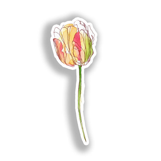 Tulip Flower Vinyl Decal Sticker for Car, Laptop, Tumbler and more # A019124-4" x 4"