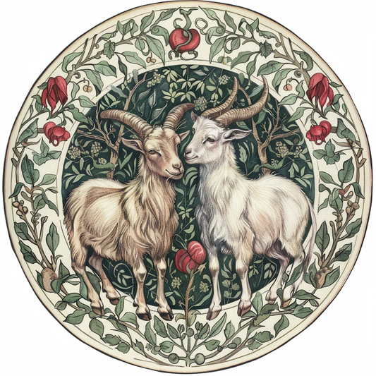 Goat majestic Expressive surreal Vinyl Decal Sticker for Car, Laptop, Tumbler and more # F020681-4" x 4"