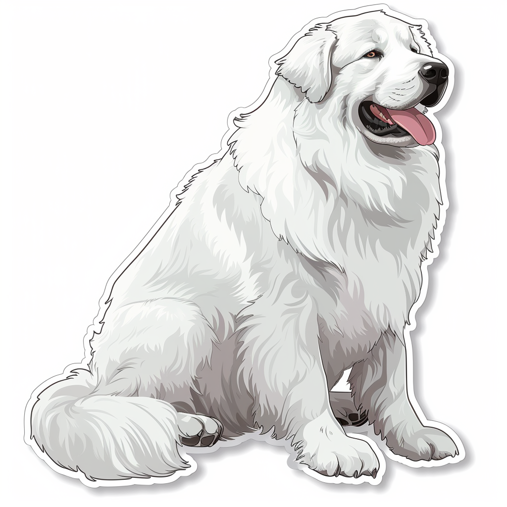 Sticker of Great Pyrenees dog  Vinyl Decal Sticker for Car, Laptop, Tumbler and more # F023677