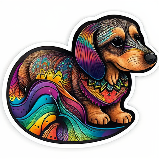 Heartcore Dachshund Dog Vinyl Decal Sticker for Car, Laptop, Tumbler and more # F012732