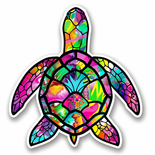 Sticker of a turtle majestic Expressive surreal Vinyl Decal Sticker for Car, Laptop, Tumbler and more # F022039