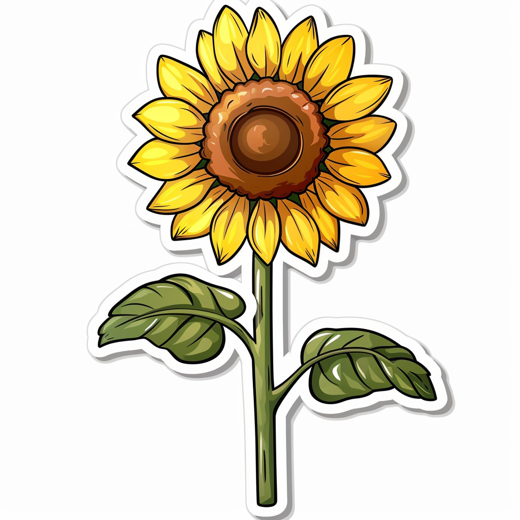 Sunflower flower majestic Expressive surreal Vinyl Decal Sticker for Car, Laptop, Tumbler and more # F023162