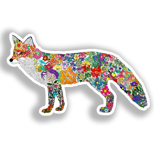 Fox Vinyl Decal Sticker for Car, Laptop, Tumbler and more # A018556-4" x 4"