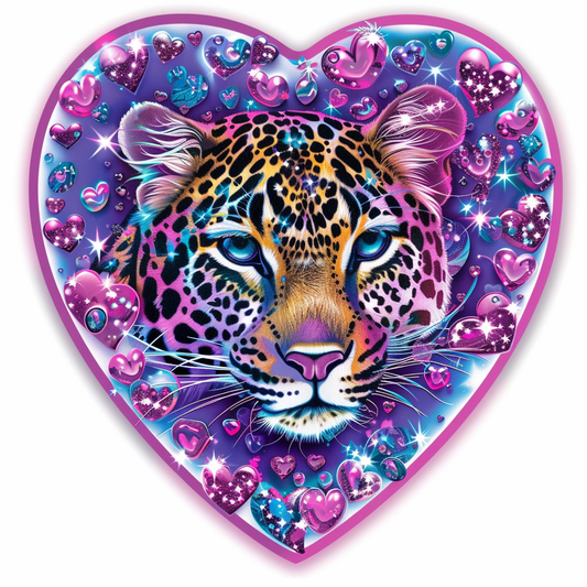 Leopard majestic Expressive surreal Vinyl Decal Sticker for Car, Laptop, Tumbler and more # F022592